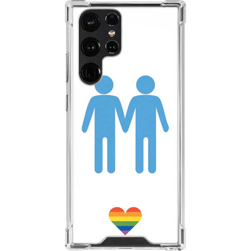 Blue Pride Galaxy S24 Ultra Clear Case