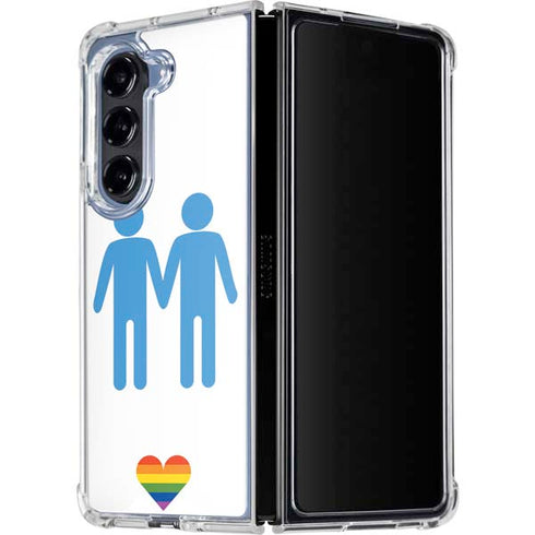 Blue Pride Galaxy Z Fold5 5G Clear Case
