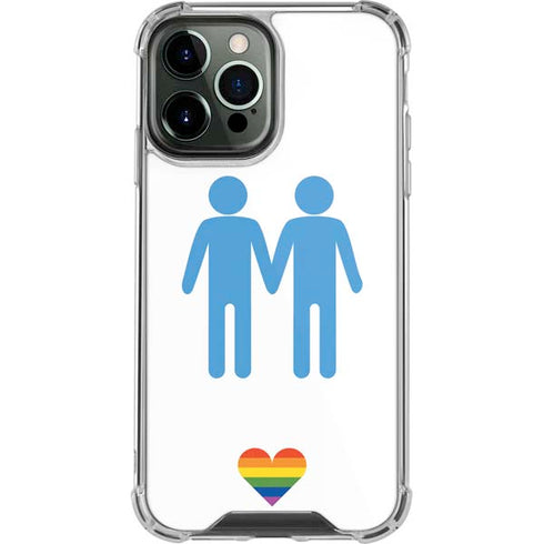 Blue Pride iPhone 14 Pro Max Clear Case