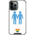 Blue Pride iPhone 14 Pro Max Clear Case
