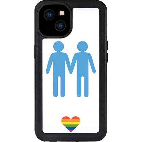 Blue Pride iPhone 15 Plus Waterproof Case