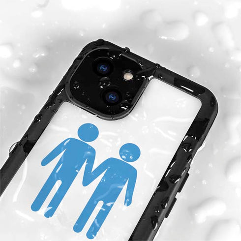 Blue Pride iPhone 15 Plus Waterproof Case