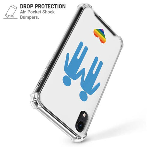 Blue Pride iPhone XR Clear Case