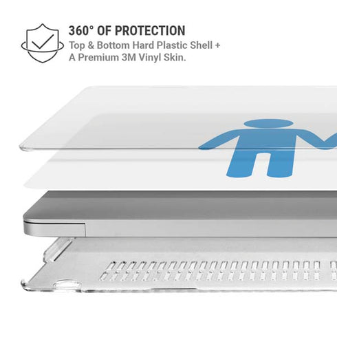 Blue Pride MacBook Pro 15in (2016-19) Case plus Skin