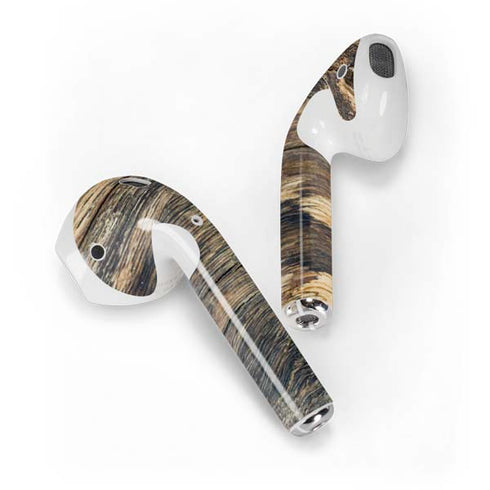 Blue Resin Wood Apple AirPods Skin