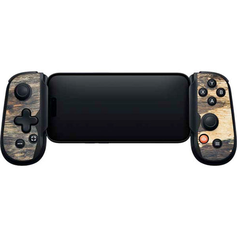 Blue Resin Wood Backbone One for iPhone Game Controller Skin