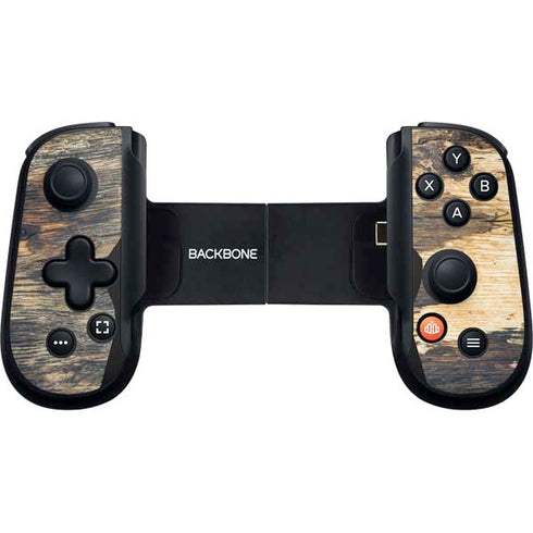 Blue Resin Wood Backbone One for iPhone Game Controller Skin