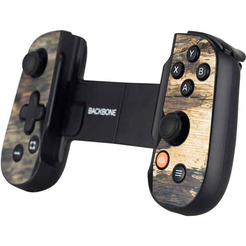 Blue Resin Wood Backbone One for iPhone Game Controller Skin
