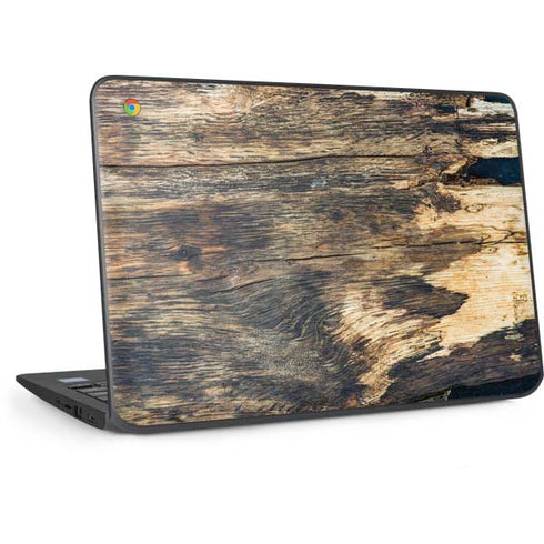 Blue Resin Wood HP Chromebook Skin