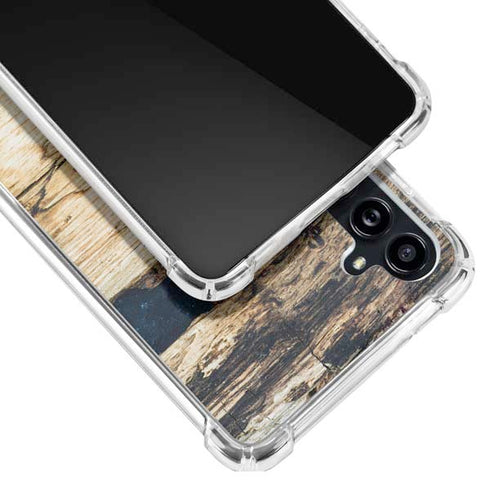 Blue Resin Wood Galaxy A54 5G Clear Case