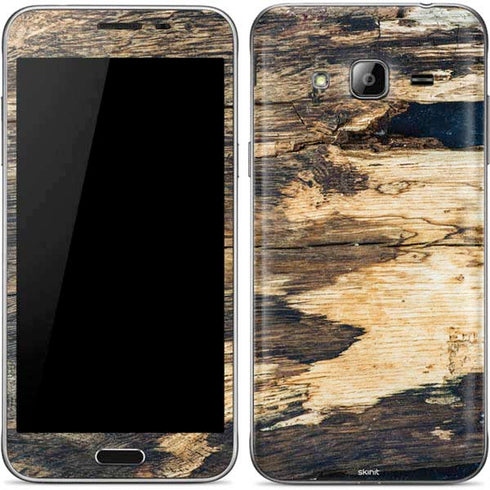 Blue Resin Wood Galaxy J3 Skin