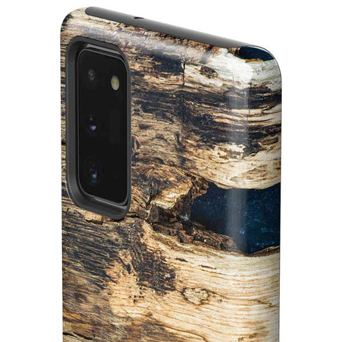 Blue Resin Wood Galaxy Note20 5G Pro Case