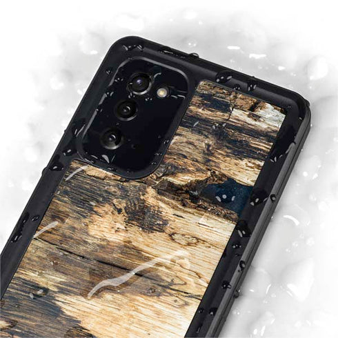 Blue Resin Wood Galaxy Note20 5G Waterproof Case