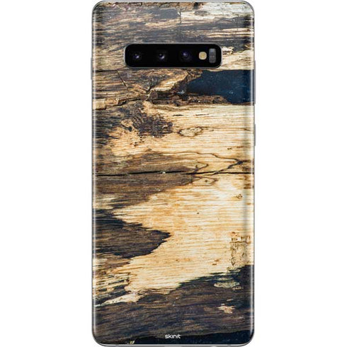 Blue Resin Wood Galaxy S10 Plus Skin