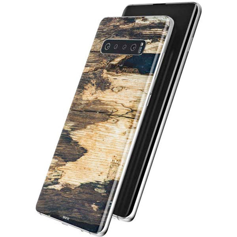 Blue Resin Wood Galaxy S10 Skin