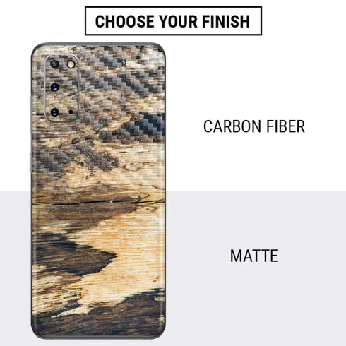 Blue Resin Wood Galaxy S20 Skin