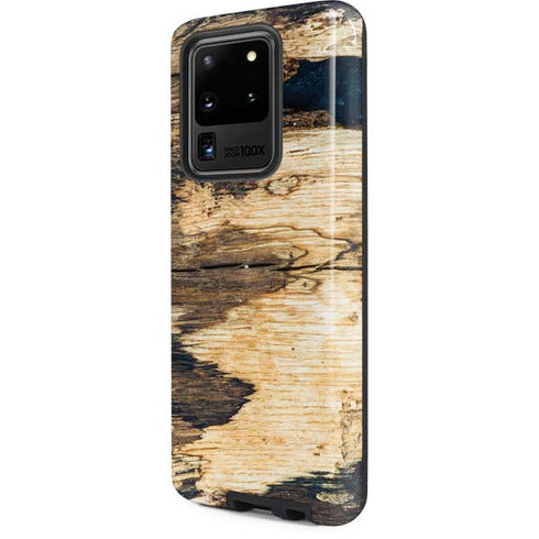 Blue Resin Wood Galaxy S20 Ultra 5G Pro Case