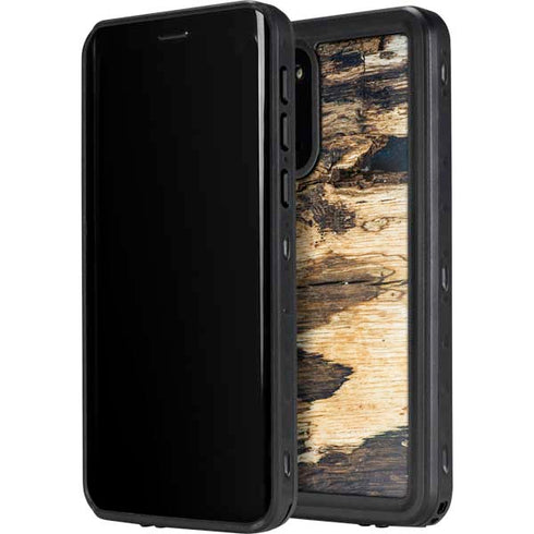 Blue Resin Wood Galaxy S20 Waterproof Case
