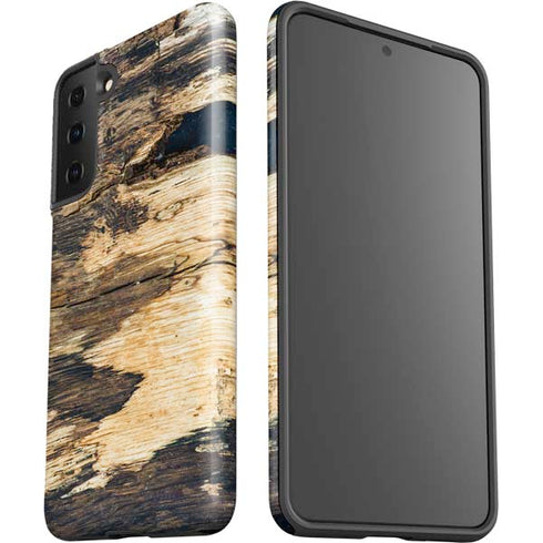 Blue Resin Wood Galaxy S21 FE Pro Case