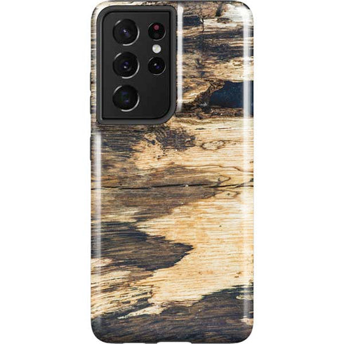 Blue Resin Wood Galaxy S21 Ultra 5G Pro Case