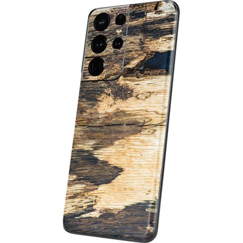 Blue Resin Wood Galaxy S21 Ultra 5G Skin