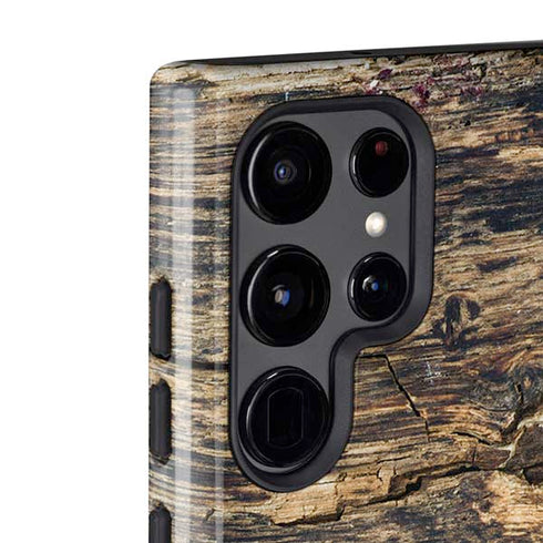 Blue Resin Wood Galaxy S22 Ultra Pro Case