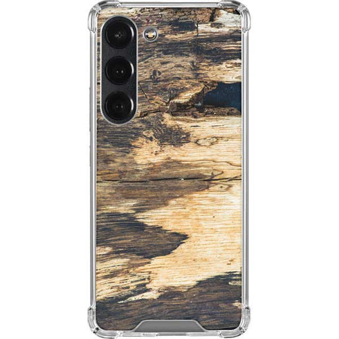 Blue Resin Wood Galaxy S23 Clear Case