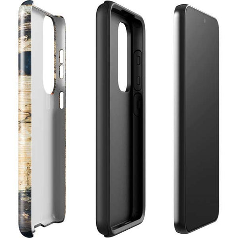 Blue Resin Wood Galaxy S23 Plus Pro Case