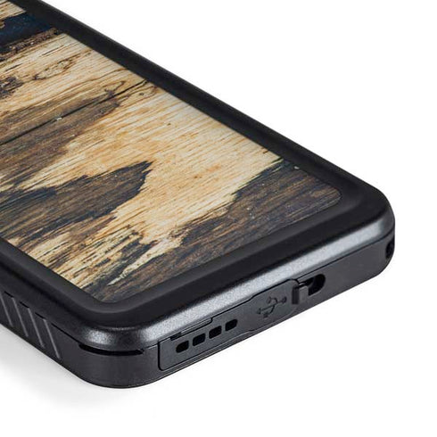Blue Resin Wood Galaxy S23 Plus Waterproof Case