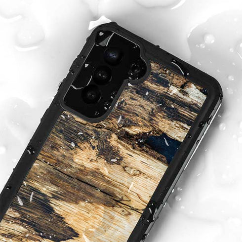 Blue Resin Wood Galaxy S23 Waterproof Case