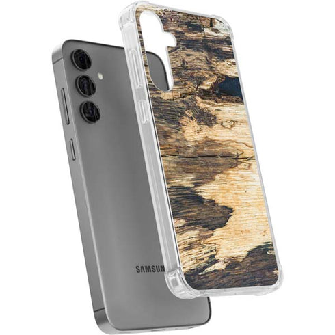 Blue Resin Wood Galaxy S24 Plus Clear Case