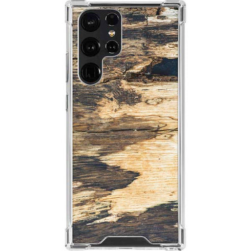 Blue Resin Wood Galaxy S24 Ultra Clear Case