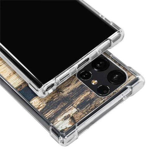 Blue Resin Wood Galaxy S24 Ultra Clear Case