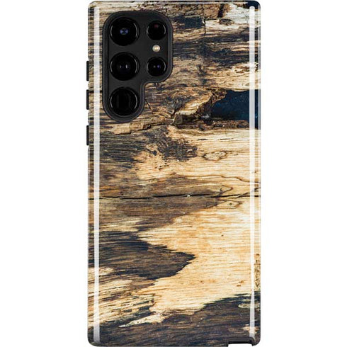 Blue Resin Wood Galaxy S24 Ultra Impact Case