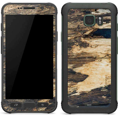Blue Resin Wood Galaxy S7 Active Skin