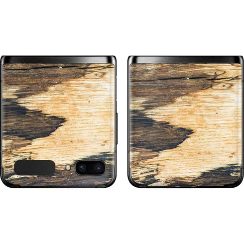 Blue Resin Wood Galaxy Z Flip Skin