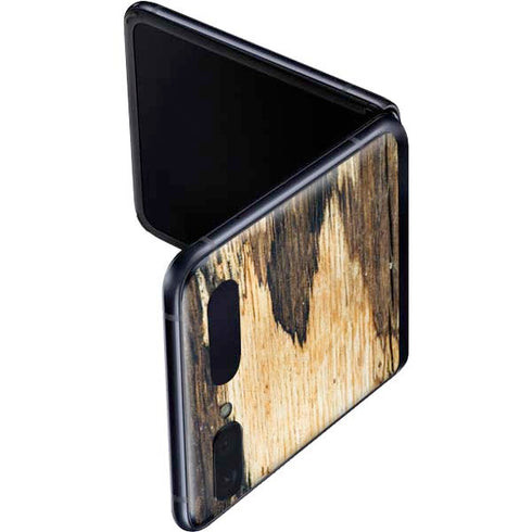 Blue Resin Wood Galaxy Z Flip Skin