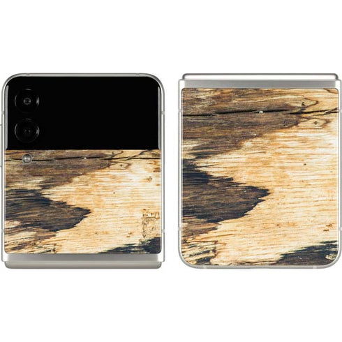 Blue Resin Wood Galaxy Z Flip3 5G Skin