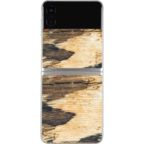 Blue Resin Wood Galaxy Z Flip3 5G Skin