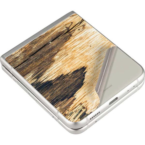 Blue Resin Wood Galaxy Z Flip3 5G Skin