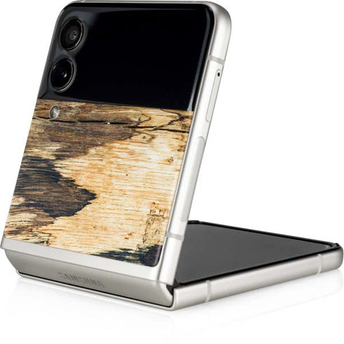 Blue Resin Wood Galaxy Z Flip3 5G Skin