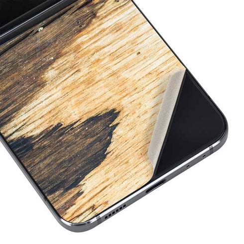 Blue Resin Wood Galaxy Z Flip5 5G Skin