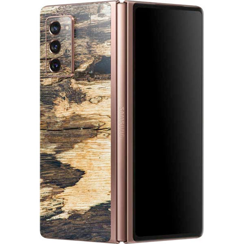 Blue Resin Wood Galaxy Z Fold2 5G Skin