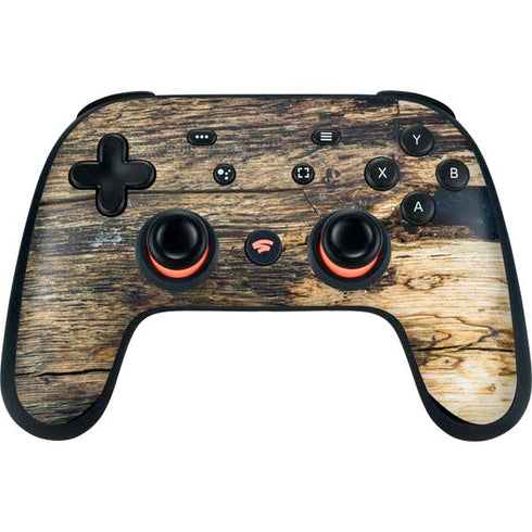 Blue Resin Wood Google Stadia Controller Skin