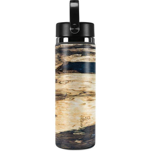 Blue Resin Wood Hydro Flask 20oz Wide Mouth Skin