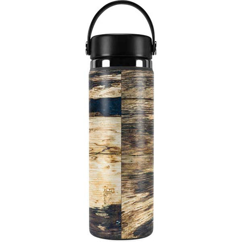 Blue Resin Wood Hydro Flask 20oz Wide Mouth Skin
