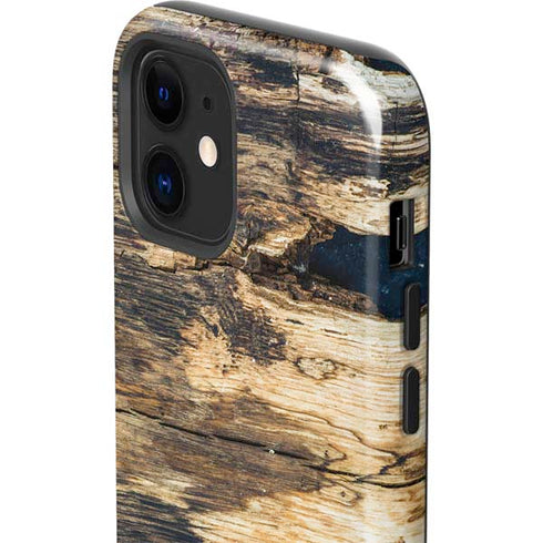 Blue Resin Wood iPhone 12 Impact Case
