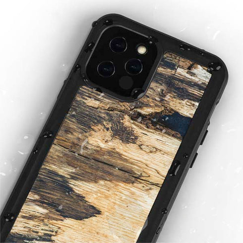 Blue Resin Wood iPhone 12 Pro Waterproof Case