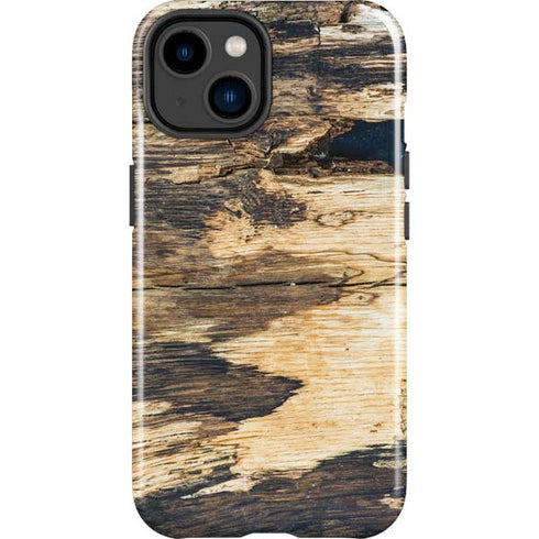 Blue Resin Wood iPhone 14 Plus Impact Case
