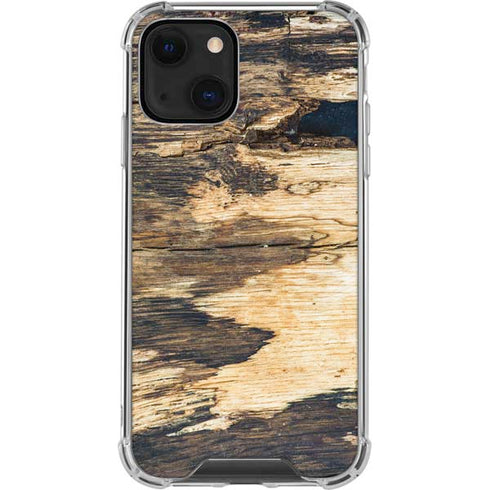 Blue Resin Wood iPhone 14 Plus Clear Case